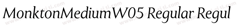MonktonMediumW05 Regular Regular字体转换